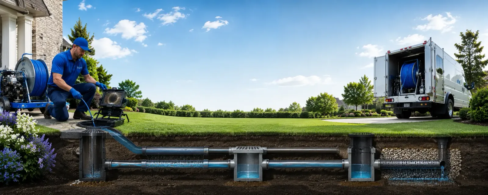 Outdoor drain cleaning information for Waterflow, NM